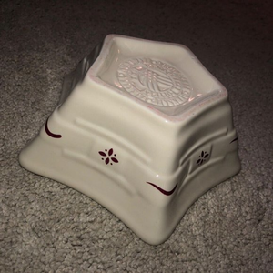 Longaberger Pottery Woven Traditions Small Star Bowl‎ Holiday